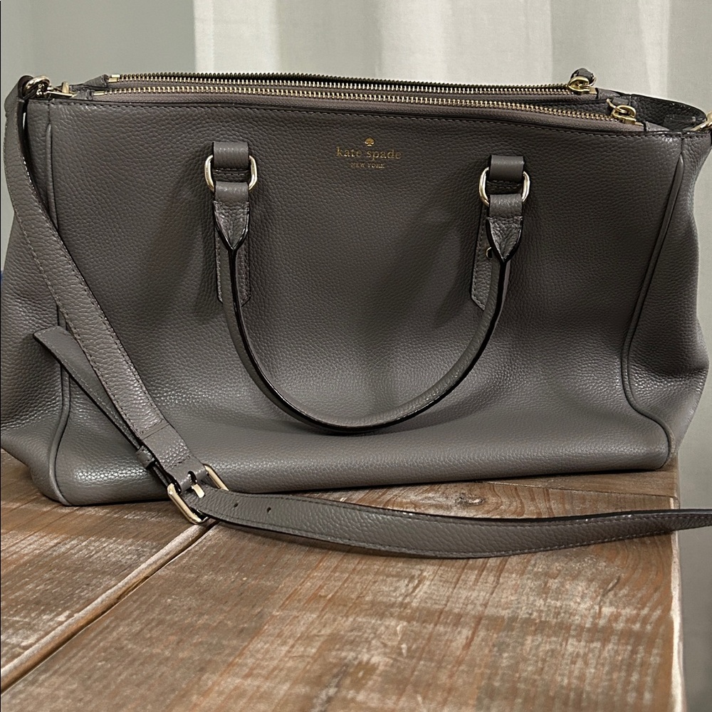 Kate Spade Charcoal Leather Satchel